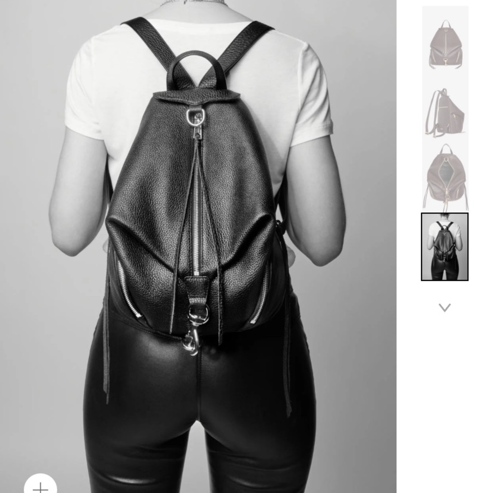 NEW Rebecca Minkoff Julian Backpack Olive Green Bubbled Lamb Leather - Picture 2 of 13